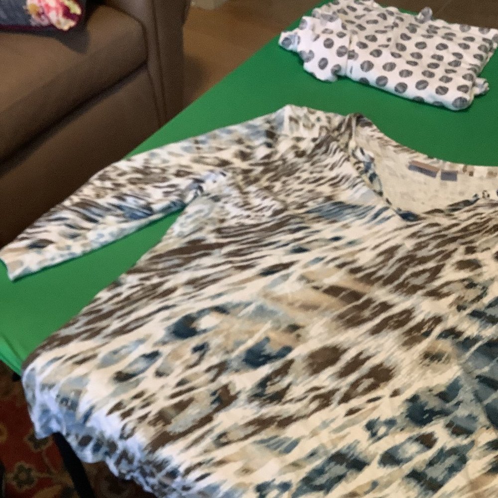 Chico's (size 2) 3/4 top multi color